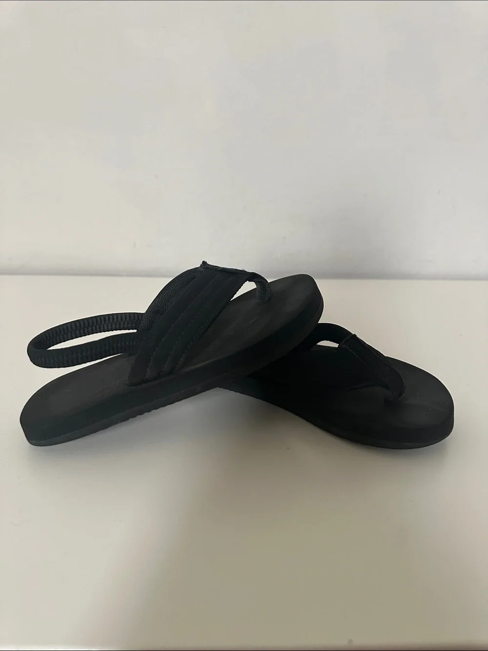RAINBOW | Black Slip-On Flip Flop Sandals